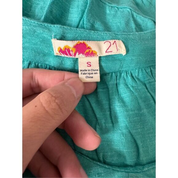 Forever 21 green blouse size small - Picture 5 of 6